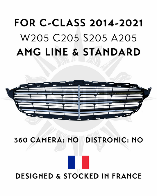 Classic Sport Grill voor Mercedes-Benz C-Klasse W205